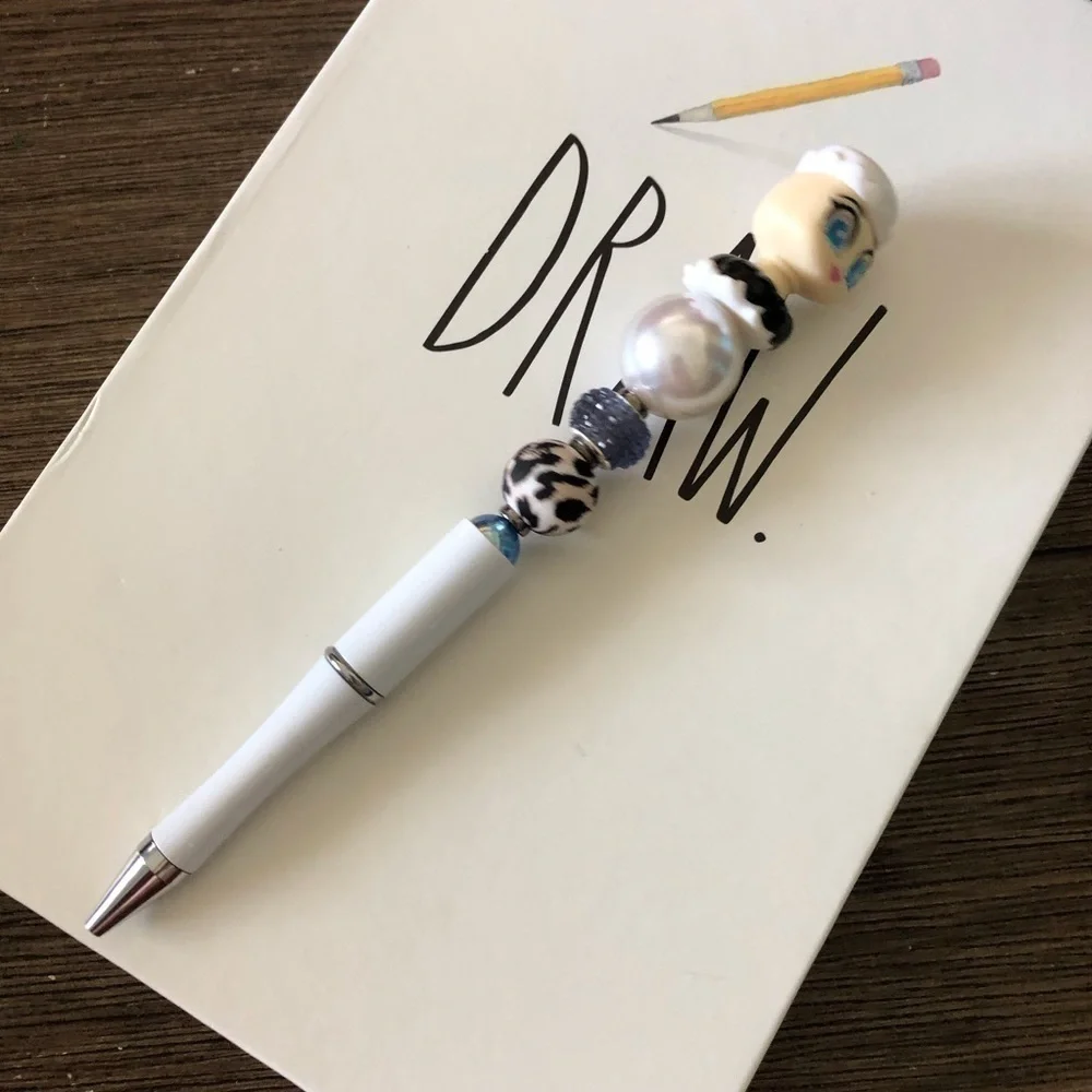 Disney Doorables: Beauty & the Beast: Plumette handmade beaded pen